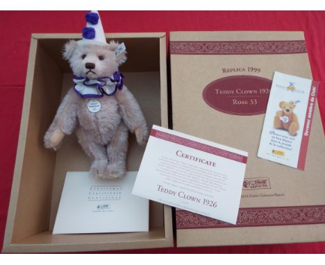 Steiff  - Teddy Clown 1926 Replica, with hat and neck frill, issued in a limited edition of 5000 (No 04046), white tag to the
