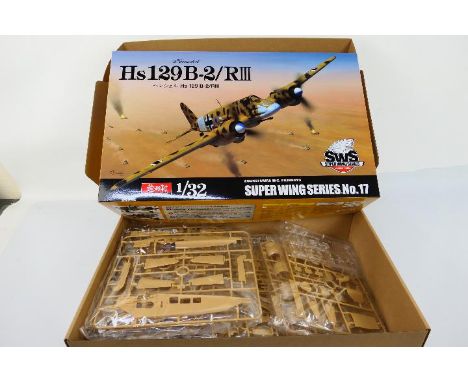 Zoukei-Mura - A boxed 1:32 scale Zoukei-Mura 'Super Wings Series no.17' Henschal Hs129B-2 / RIII plastic model kit. The kit a