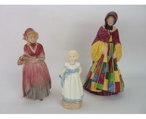 A Royal Doulton figure - The Parsons Daughter HN564 together with a Royal Worcester figure - Monday's Child is Fair of Face, 