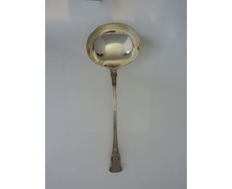 A George IV silver King's pattern Regimental soup ladle, probably William Chawner II, London, 1822, with 34th Regiment monogr