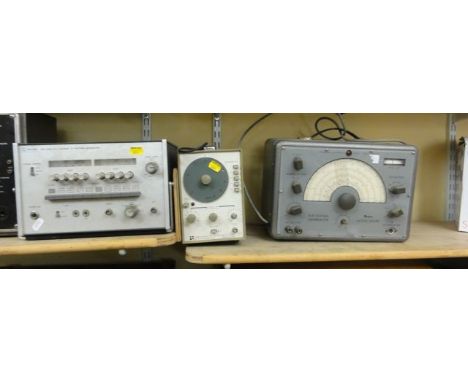 A Taylor AM Signal Generator Model 68A/M, a Topward Electric Instrument Company Audio Signal Generator, Model TAG-4005, a Phi