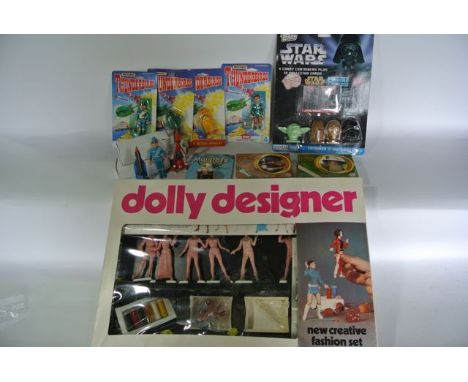 A vintage boxed set Dolly Designer by Charbens Toys complete with original paints, etc together with a boxed Star Wars Candy 