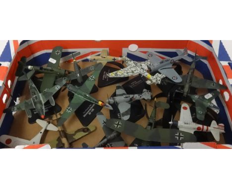 A collection of Corgi Aviation diecast model aeroplanes and stands, approx 38.