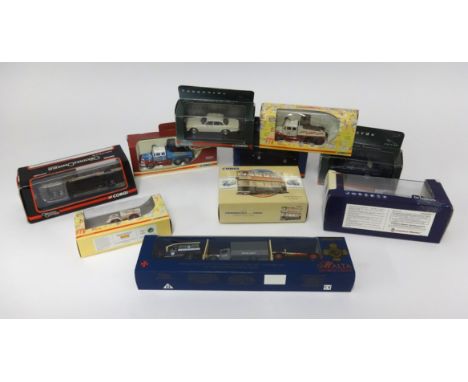A collection of Corgi Trackside, Omnibus and other diecast models, classic cars, commercial etc, approx 15.