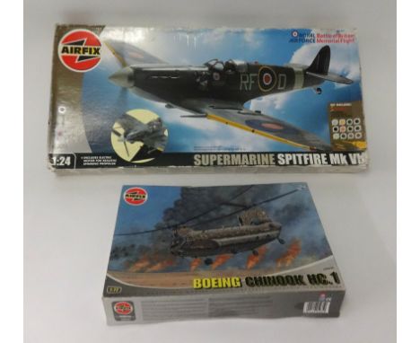 Two Airfix scale models boxed, TV related collectables including Lord of The Rings, some action figures, Matchbox model cars,