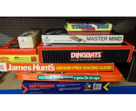 A collection of vintage games including Evel Knievel Chopper game etc.