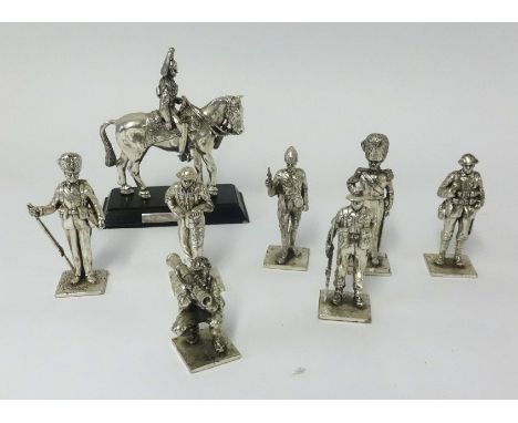 A collection of Royal Hampshire Art Foundry metal military figures, boxed.