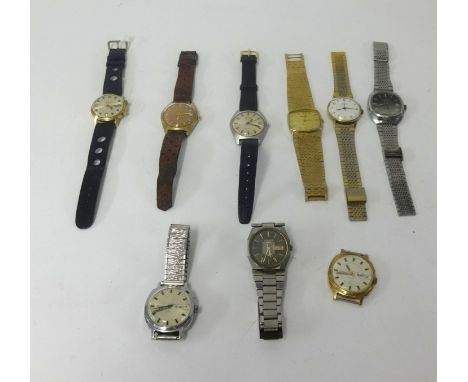 Nine various gents vintage Sekonda wristwatches.