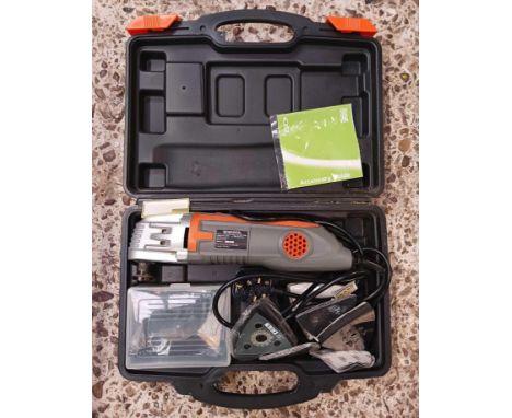 A CASED TERRATEK OSCILLATING SAW & NOSE SANDER