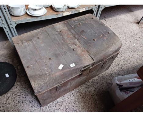 OLD METAL TRUNK A/F