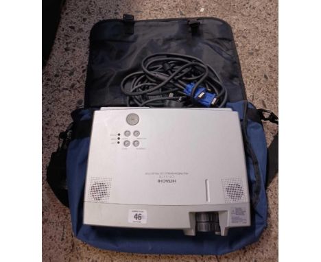 HITACHI LCD PROJECTOR WITH BAG & LEADS 