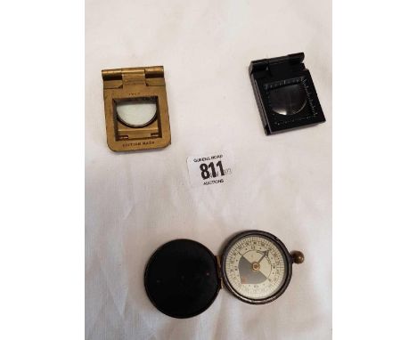 2 MAP READER MAGNIFIERS & A COMPASS