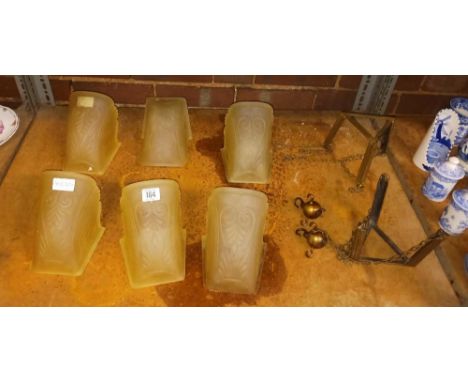 2 BRASS LIGHT HANGERS