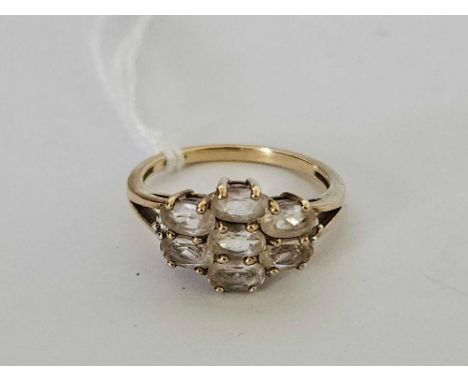 9ct STONE SET DRESS RING, 2.6g