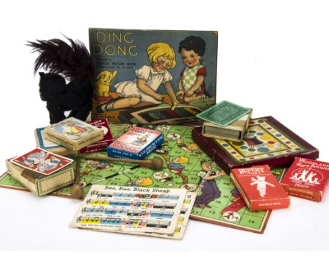Nursery toys: Ding Dong Spear’s Musical Picture Book containing xylophone, ‘Henry’ snakes and ladder board, Pepys playing car