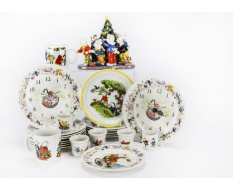 A Royal Doulton Christmas with Rupert: a china vignette with his friends around the Christmas tree, in original box, 147 of 5