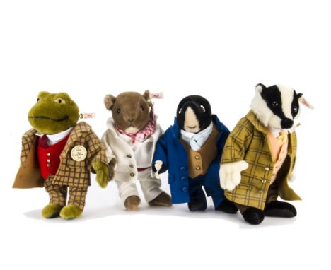 Four Steiff Limited Edition Wind in the Willows characters: comprising Mole, 1341 of 4000, 1998; Ratty, 1144 of 4000, 1999; T
