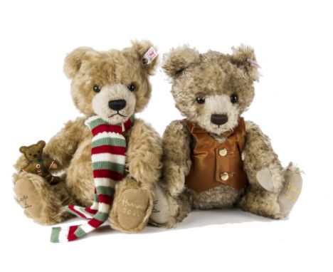 Two Steiff Limited Edition for Harrods teddy bears: 2010 Archie, 35 of 1500; and 2011 Frederick, 35 of 1500, both signed by S