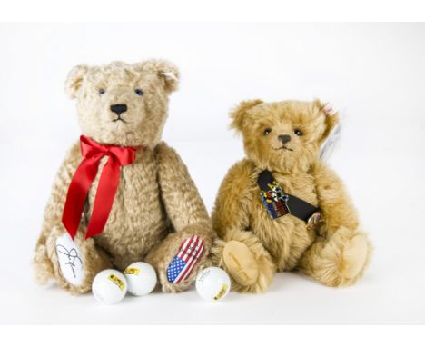 Two Steiff Limited Edition for North America teddy bears: Golden Bear in celebration of Jack Nicklaus, 271 of 2000, box of go