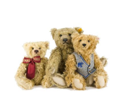 Two Steiff Limited Edition teddy bears: a Steiff Club Edition 2000 Jahrhundertbär and Celebration Teddy 2005 (no certificates
