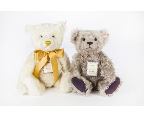 Two Steiff British Collectors’ Teddy Bears: 2000 champagne, 8 of 4000; and 1999 grey 36, 222 of 3000, in original boxes with 
