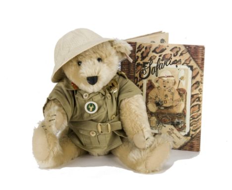 A Steiff Limited Edition for North America Reginald Oliver Smythe ‘Reggie’, with safari book, 1229 for 1997/1998, in original