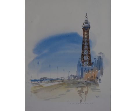 After Jack Henshaw (20th Century, British), a coloured print, Blackpool Tower, signed and dated '95 in print to the lower rig