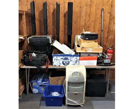 A Phillips DVD home Theatre System (model number HTS3568) with audio cables, remote and manual, also included is a pair of Ph