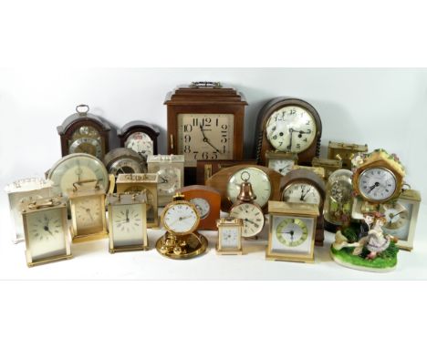 A collection of carriage, travelling, mantle, novelty and anniversary clocks including brands such as Ingersoll, London Clock