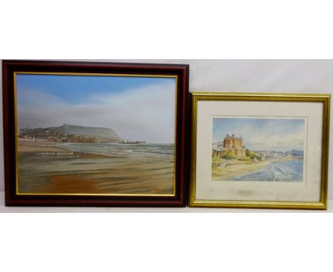 Scarborough South Bay, oil on canvas signed and dated 2000 by P. Bane 45cm x 60cm and 'Scarborough', limited edition colour p