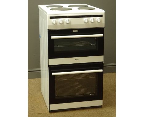 Amica 507DEE2.2HOFQW electric double cooker with four ring hob, W50cm Condition Report Click here for further images, conditi