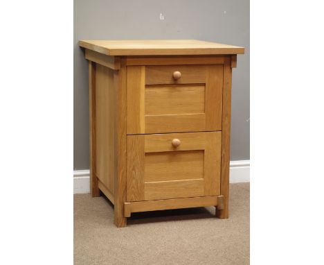 Light oak two drawer filing cabinet, W61cm, H78cm, D65cm Condition Report Click here for further images, condition, auction t