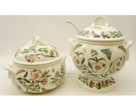 Portmeirion 'Botanic Garden' soup tureen & cover with ladle, H33cm and another tureen & cover (2) Condition Report Click here