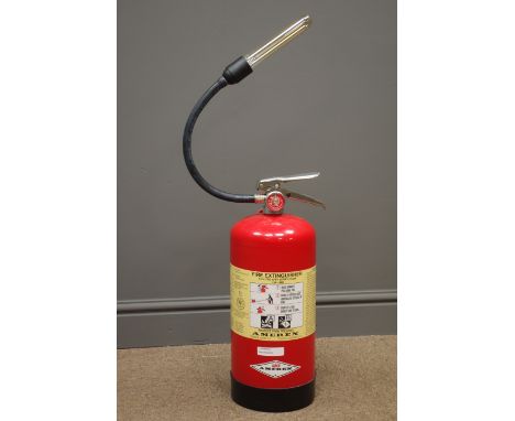 Fire extinguisher lamp with filament bulb, H80cm (max) (This item is PAT tested - 5 day warranty from date of sale) Condition