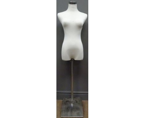 Dress Mannequin on stainless steel base, H130cm  Condition Report Click here for further images, condition, auction times & d