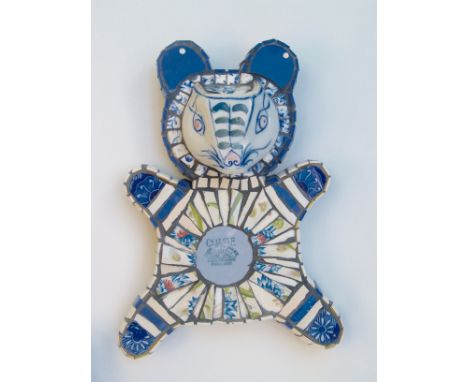 CLEO MUSSI  Cute Celeste  Reclaimed ceramic  28 x 12 x 6 cm  www.mussimosaics.co.uk  Cleo Mussi is a modern day folk artist, 