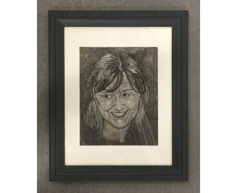 ELLA KENYON  Erica (keep loved ones close)  Zinc plate etching with aquatint  Dimensions (hxlxd) 430 x 350 mm Signed