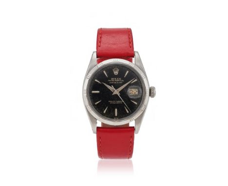 ROLEX, OYSTER PERPETUAL DATEJUST 'BAMBOO BEZEL', REF. 1603 A STAINLESS STEEL WRISTWATCH WITH DATE, CIRCA 1960Movement: Cal. 1