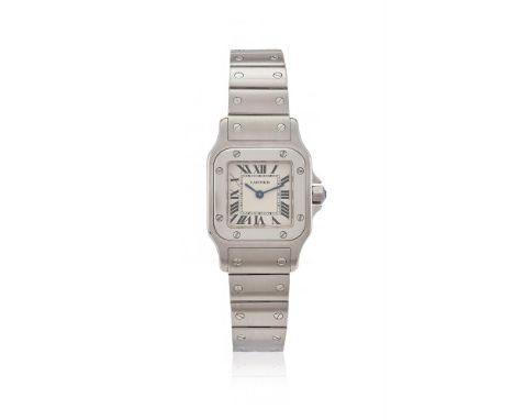 CARTIER, SANTOS GALBEE, REF. 1565 A LADY'S STAINLESS STEEL BRACELET WATCH, NO. 212561RX, CIRCA 2005Movement: Cal. 157, quartz