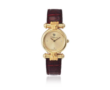 CARRERA Y CARRERA A LADY'S GOLD COLOURED AND DIAMOND WRISTWATCH, NO. 305 175982, CIRCA 1998Movement: Cal. ETA 032, quartz, 7 