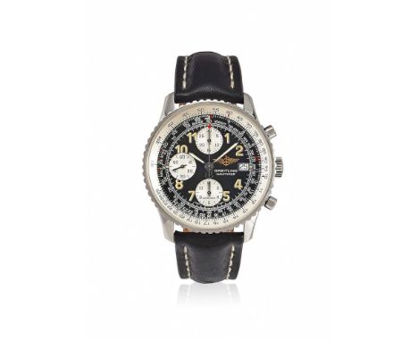 BREITLING, NAVITIMER, REF. A13022 A STAINLESS STEEL CHRONOGRAPH WRISTWATCH WITH DATE, NO. 18649, CIRCA 1995Movement: Cal. ETA