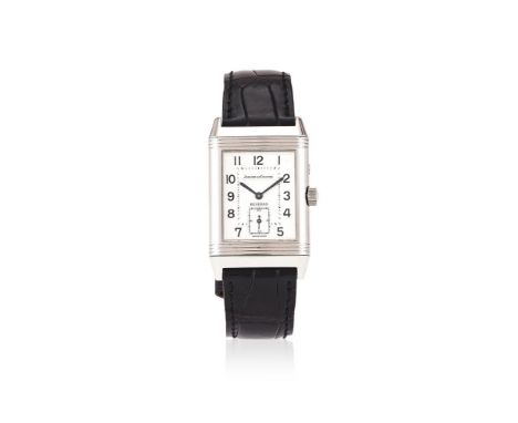 Y&nbspJAEGER-LECOULTRE, REVERSO NIGHT AND DAY, REF. 270.8.54 A STAINLESS STEEL REVERSIBLE DOUBLE DIAL WRISTWATCH WITH 24 HOUR