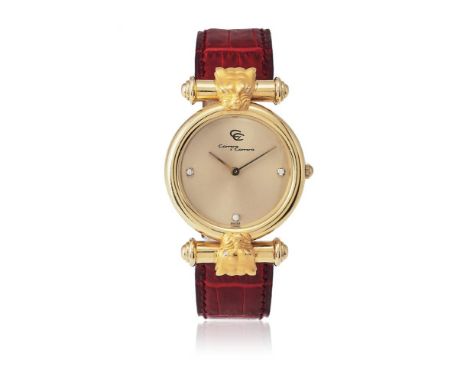 CARRERA Y CARRERA A GOLD COLOURED AND DIAMOND WRISTWATCH, NO. 304 190970, CIRCA 1998Movement: Cal. ETA 956112, quartz, 7 jewe