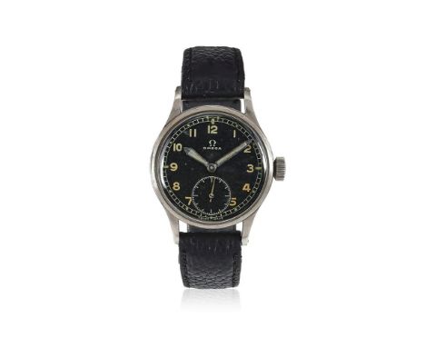OMEGA A MILITARY WRISTWATCH, NO. Y22692 10686891, CIRCA 1940Movement: Cal. 30T2, manual wind, 15 jewels Case: Stainless steel