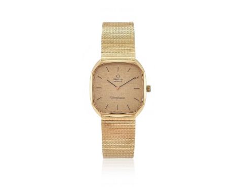 OMEGA, CONSTELLATION, REF. 191.8603 AN 18 CARAT GOLD BRACELET WATCH, CIRCA 1975Movement: Cal. 1330, quartz, 3 jewels Case: 18