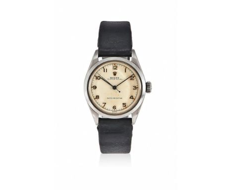 ROLEX, OYSTER ROYAL, REF. 6246 A STAINLESS STEEL WRISTWATCH, NO. 234275, CIRCA 1950Movement: Cal. 710, manual wind, 15 jewels