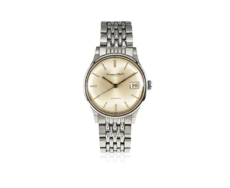 INTERNATIONAL WATCH COMPANY (IWC), REF. 809A A STAINLESS STEEL BRACELET WATCH WITH DATE, NO. 1759295, CIRCA 1960Movement: Cal