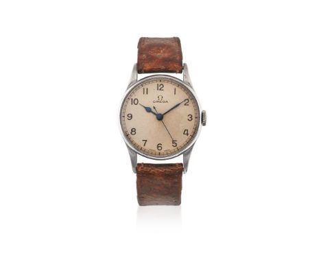 OMEGA, REF. 2292 A MILITARY STAINLESS STEEL WRISTWATCH, CIRCA 1945Movement: Cal. 30 T2 SC, manual wind, 16 jewels Case: Stain