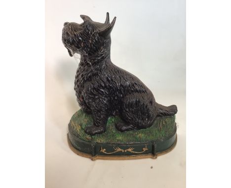 A Scottish terrier door stop, W:31cm x D:15cm x H:32cm