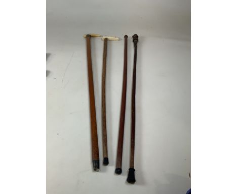 A collection of nineteenth century walking sticks including a  silver collared carved stick, a carved lion headed stick and t